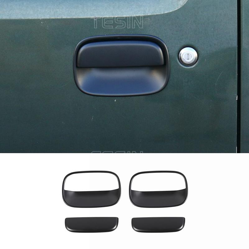 TESIN Car Door Handle Bowl Decoration Cover Stickers for Suzuki Jimny 2007-2012 2013 2014 2015 2016 2017 Exterior Accessories