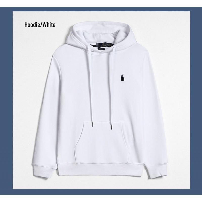 Men's Business RL Ralph LF Embroidered Pony Logo Zip-Up Hoodie Sweatshirt Versatile Outerwear