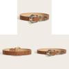 Punk Style Pu Leather Belt With Metal Buckle For Casual Youth Fashion