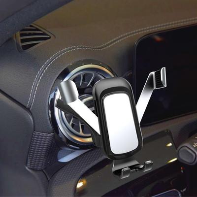Soporte de Teléfono para Coche Silencioso con Base de Gravedad Triangular para Rejillas de Aire Redondas