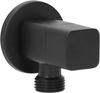 G1 2 Quarter-corner Square Chrome-plated Brass Angle Control Valve Black Bathroom Water Supply Accessories Suitable for Basin Shower Toilet