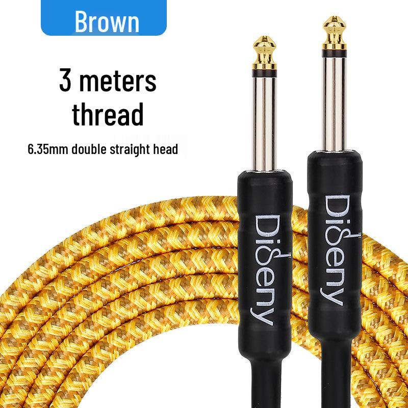 Noise-Cancelling 6.5mm Guitar Patch Cable - 3m/10m for Electric/Bass/Acoustic Amplifiers