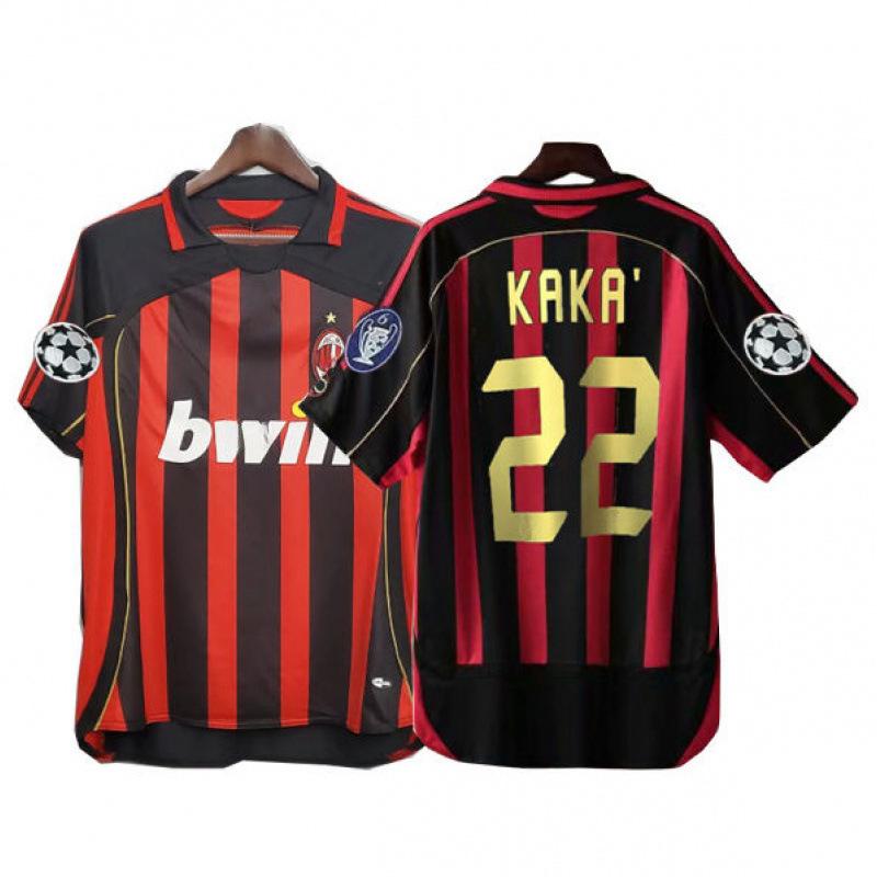 Großhandel Serie A klassisches Retro-Fußballtrikot AC Mailand Kaka Inter Mailand Heim- und Auswärtstrikot Kurzarm undertaking consignment