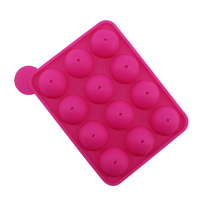 Molde de Silicona para Cake Pops de 12 Agujeros Molde de Corte con Forma de Bola Molde para Caramelo Chocolate Cake Lollipop Herramienta Accesorios de Bandeja de Hielo para Hornear en Cocina