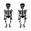 Skull Stud Drop Earrings Pair, Halloween Alloy Statement Jewelry for Costume Styling, Stage Looks and Theme Parties