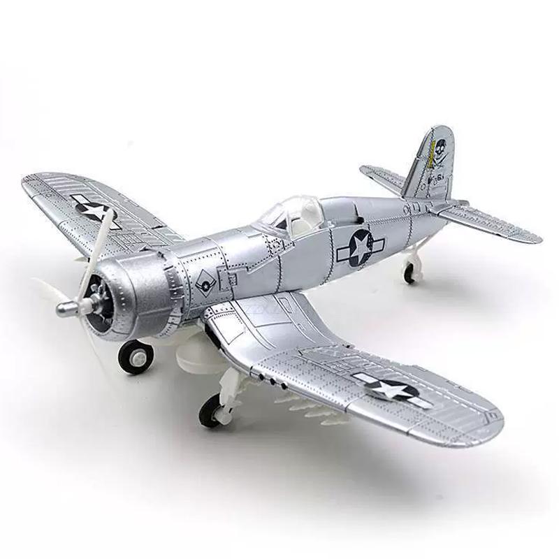 20cm 4D Boy Diy Toys Fighter Assemble Blocks Building Model Airplane Military Model Arms Germany BF109 UK Hurricane Fighter Gift