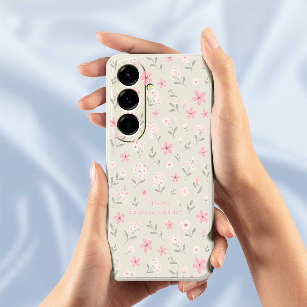 For Samsung Galaxy A56 5G Case Small Flower Pattern Printing Straight Edge TPU Phone Back Cover