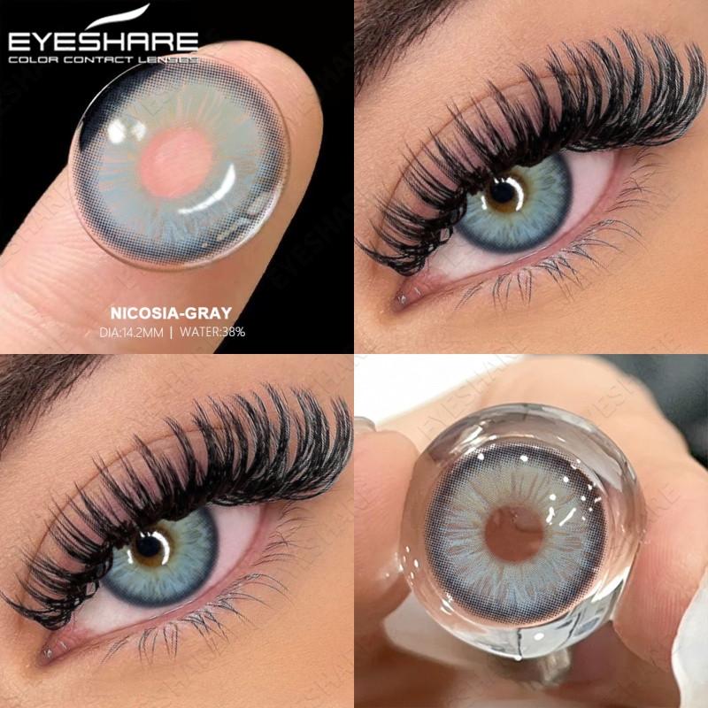 EYESHARE 1 Pair PATTAYA Brown Contact Lenses for Eyes 14.2mm Natural Lenses Yearly Use Cosmetics Pupil