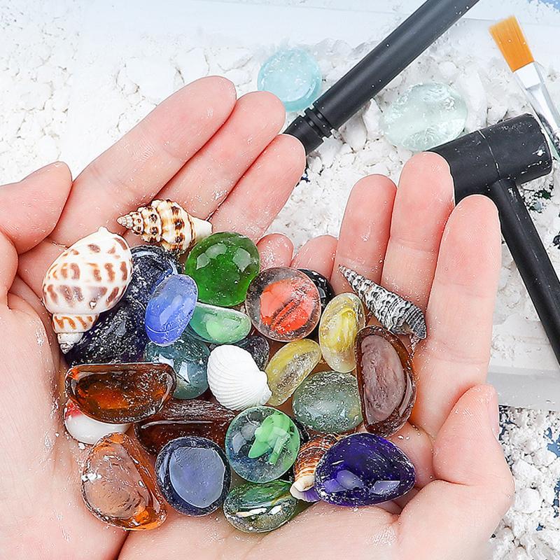 1 Set Digging Gems For Treasures Dinosaur Fossils Mining Treasure Blind Box Children'S Archaeological Excavation Toys