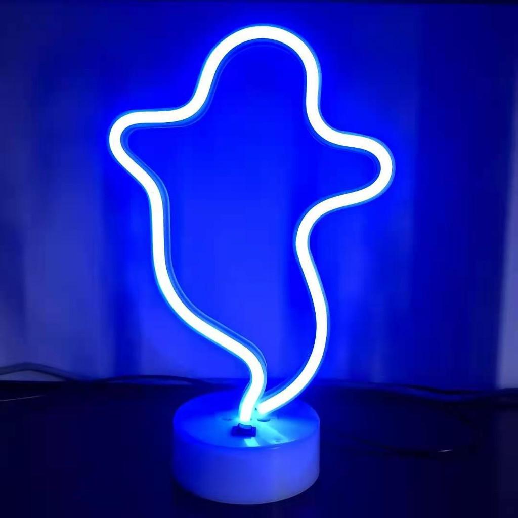 Shaped Led Cactus Neon Signs Light Holder Base Table Decoration Night Lamps