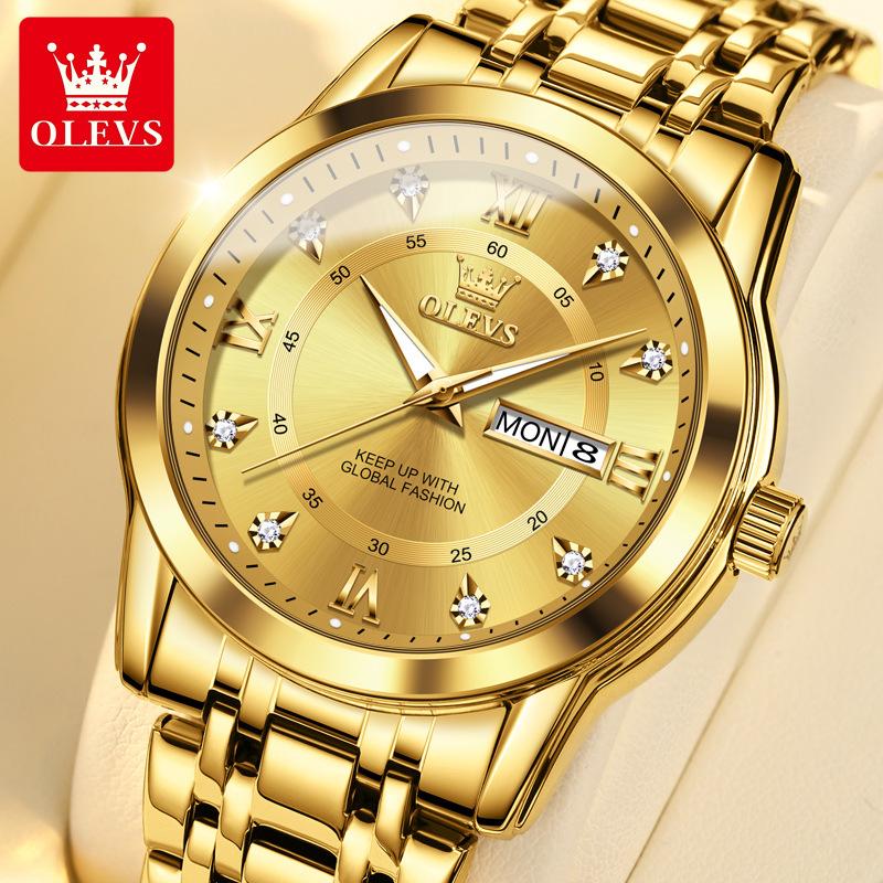 

Годинники OLEVS Кварцовий годинник Подвійний календар Діловий світиться в темряві Дитячий годинник Чоловічий годинник