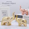 Queen-b Elephant Figurines, Set of 2, Feng Shui Ornaments, Decorative Animal Ornaments for Entryways, Bedrooms, and As Gifts (Gold)
