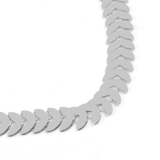 Choker Leaf Design Collar Chain Alloy Punk Women Choker Necklace Jewelry for Party