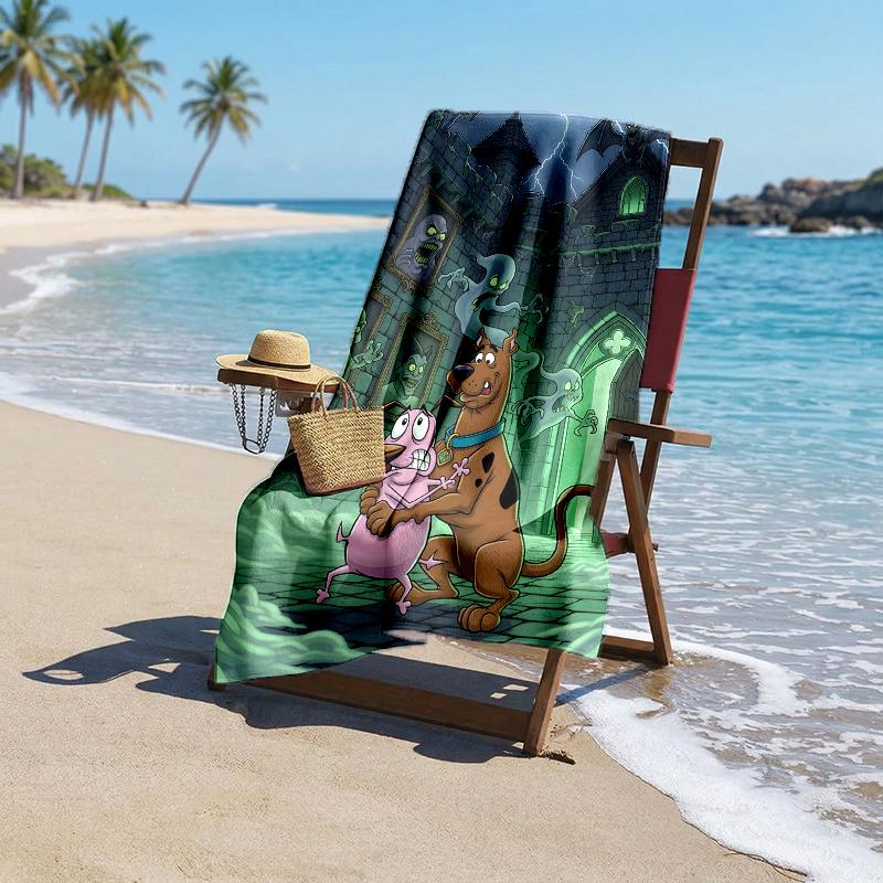 Scooby Doo Fashion Beach Towel: Ideal for Summer Adventures Soft, absorbent and quick drying suitable for swimming and bathing