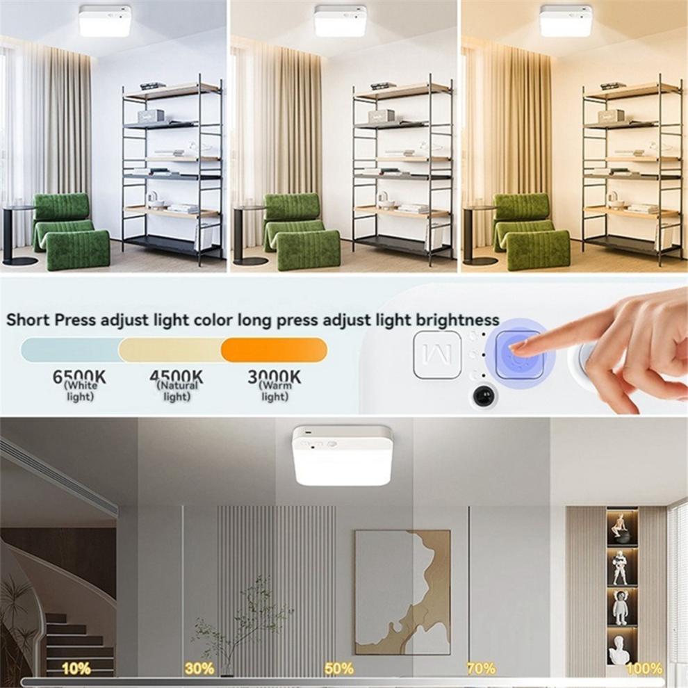 Rechargeable Motion Sensor Ceiling Light with Remote - Wireless Lights