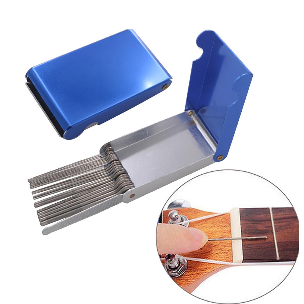 23 In 1 DIY Guitar Repair Tools Guitar Nut Slotting File Saw Rods Slot Filing Set Luthier Small Size Replacement Parts