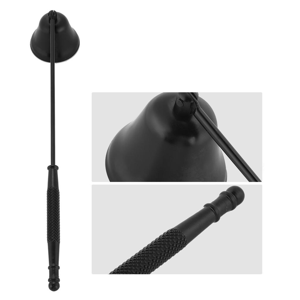 1Pcs Fashion Stainless Steel Shaped Candle Snuffer Wick Trimmer Cover Hand Tool(black)
