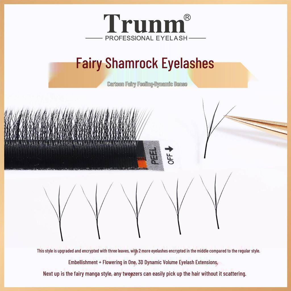 Fairy Clover 3D Blooming 0.05YY Eyelash Extensions - Four-Leaf Clover Design