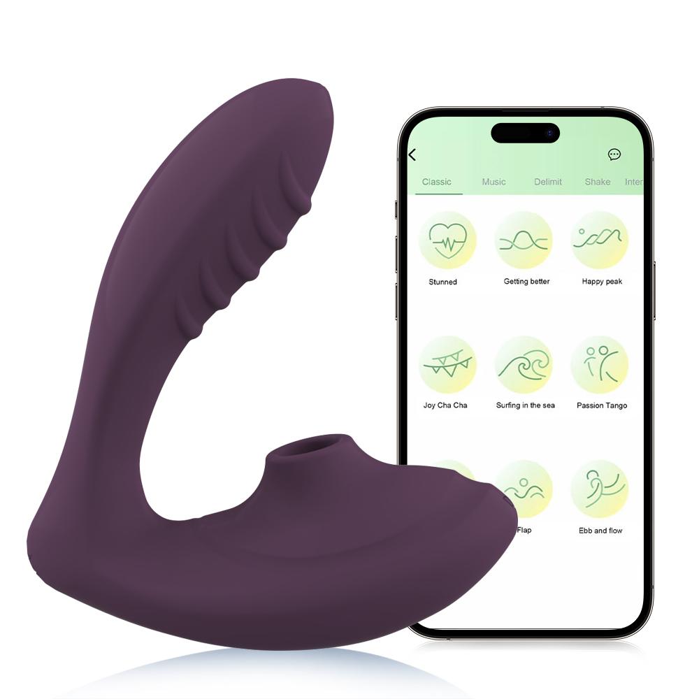 2 In 1 Stimulation Vibrator App Control With 10 Sucking Vibrating Modes For Women Clit G Spot Massage Stimulator Adult Sex Toy