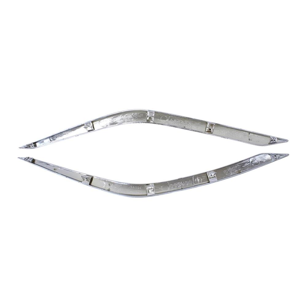 Bumper Trim Set Front Left And Right Lower Chrome For Nissan Murano 2015-18