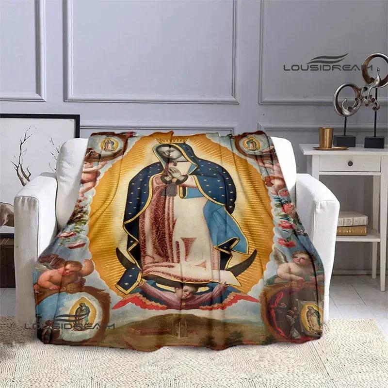 Virgin Mary Faith Print Blanket Flannel Soft Comfort Blanket Home Travel Blanket Kids Warm Blanket picnic blanket birthday gift