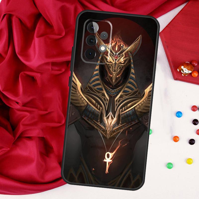 Egypt Nefertiti Anubis Ankh For Samsung Galaxy A52 A32 A22 A54 A14 A16 A26 A36 A56 A55 A35 A05 A06 A15 A53 A33 A13 Case