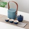 Business Gifts Travel Tea Set Kuaike Cup One Pot Three Cups Portable Cover Bowl Small Set Outdoor High-end Kung Fu Set