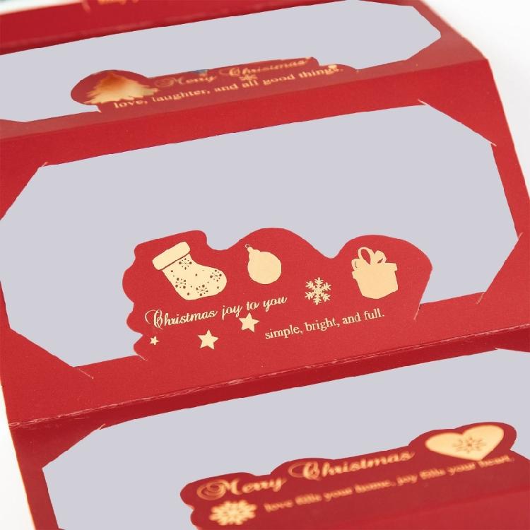 Christmas Themed Cash Envelope with 6 Slots Holiday Gift Cards Money Holder Money Organiser For Gifts Exchanges