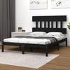 VidaXL Bed Frames Black Solid Wood 140x190 Cm 3104722