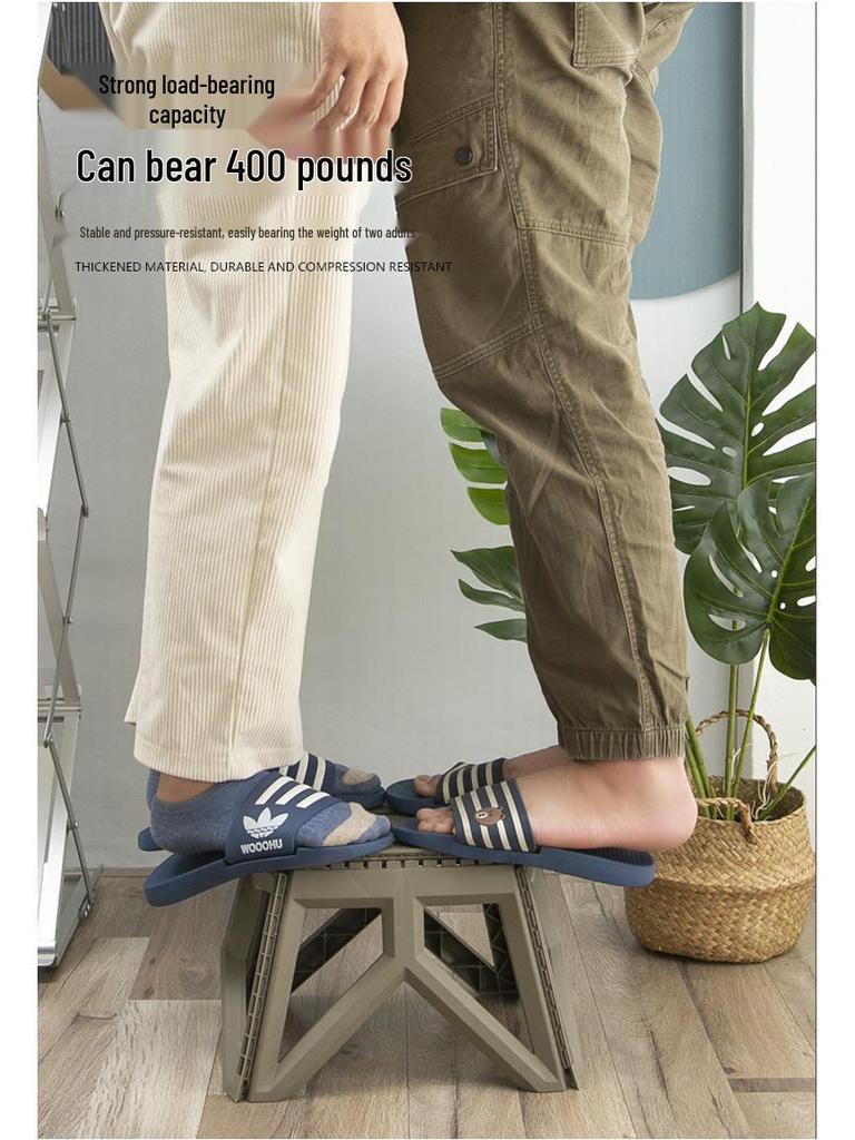 Thickened Portable Plastic Folding Stool for Kids and Adults