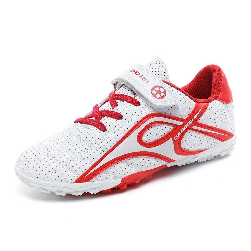 Scarpe da Calcio per Studenti con Tacchetti Velcro Magico Facili da Indossare Antiscivolo Scarpe Sportive da Allenamento e Competizione per Ragazzi e Ragazze