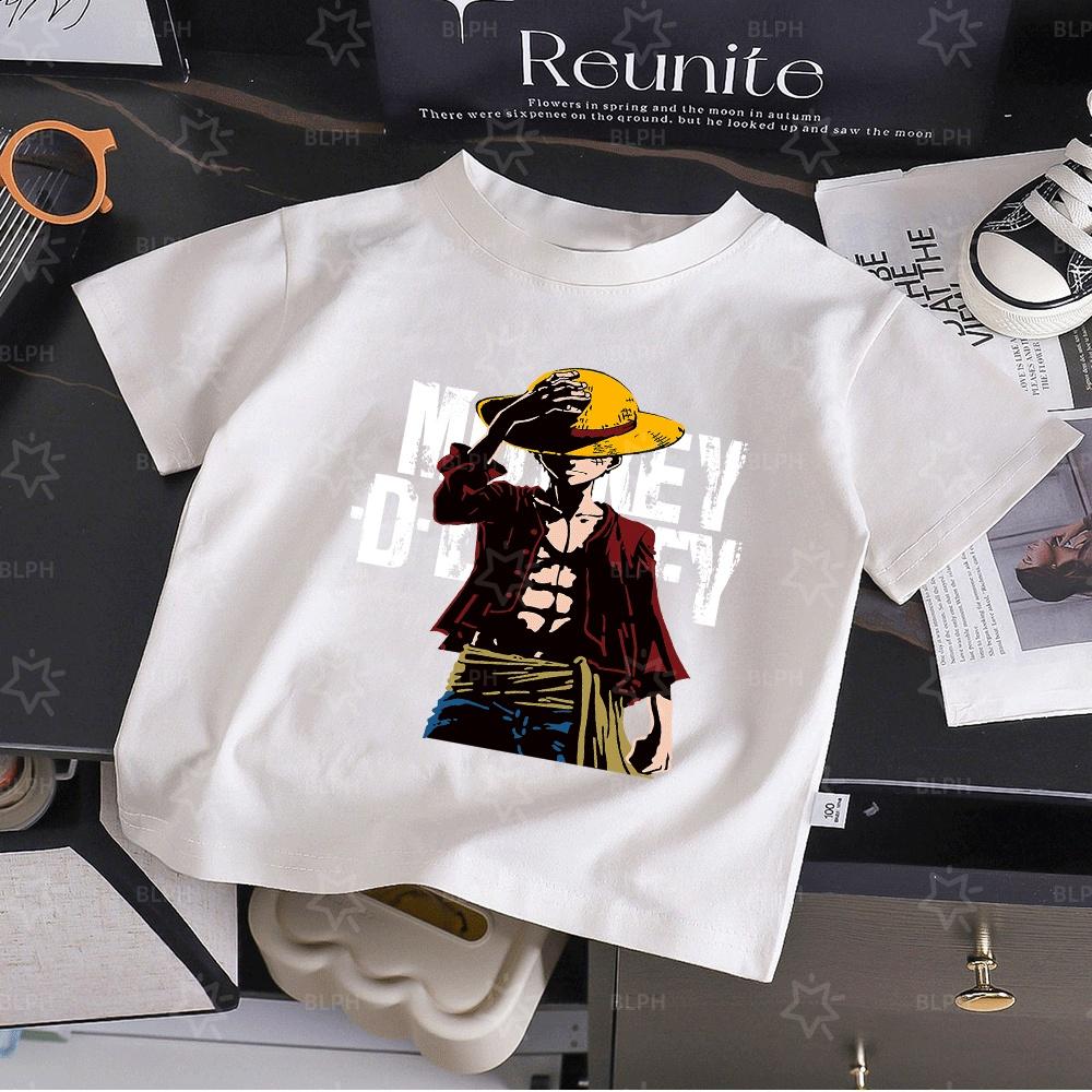 Kids TShirt Cartoon Anime Character Print Casual Short Sleeve Tee for Boys Girls