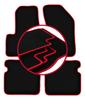 Alfombrillas de terciopelo con borde rojo para: Dodge Avenger sedán (2007-2015)