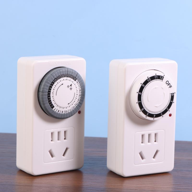12/24 Hours Cyclic Timer Switch Kitchen Timer Outlet Loop Universal Timing Socket Mechanical Timer