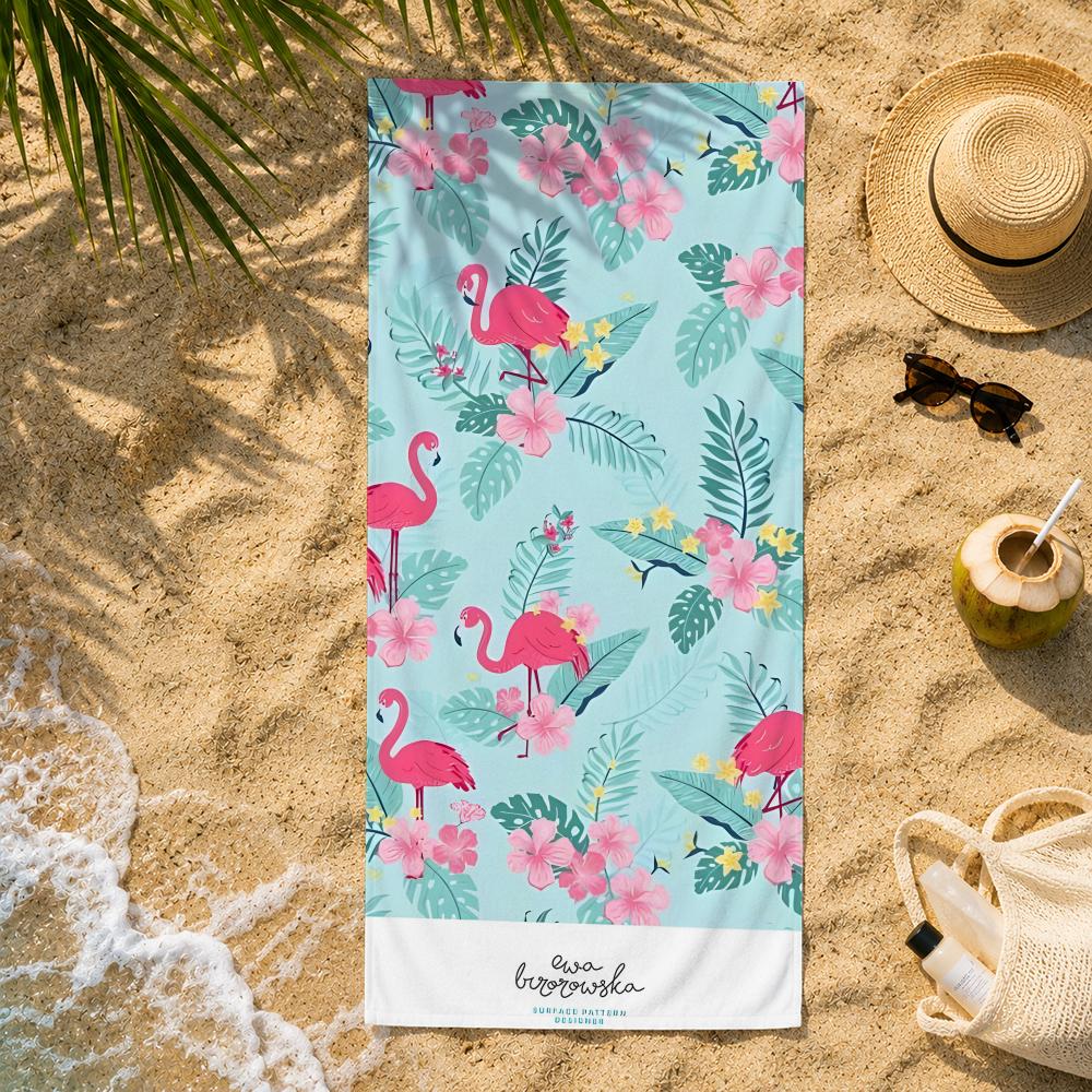 Bird F-Flamingos Towel ultra-fine fiber quick drying absorbent towel, beach swimming vacation beach towel