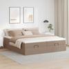 Ottoman Bed with Mattresses Cappuccino 180x200 Cm Faux Leather
