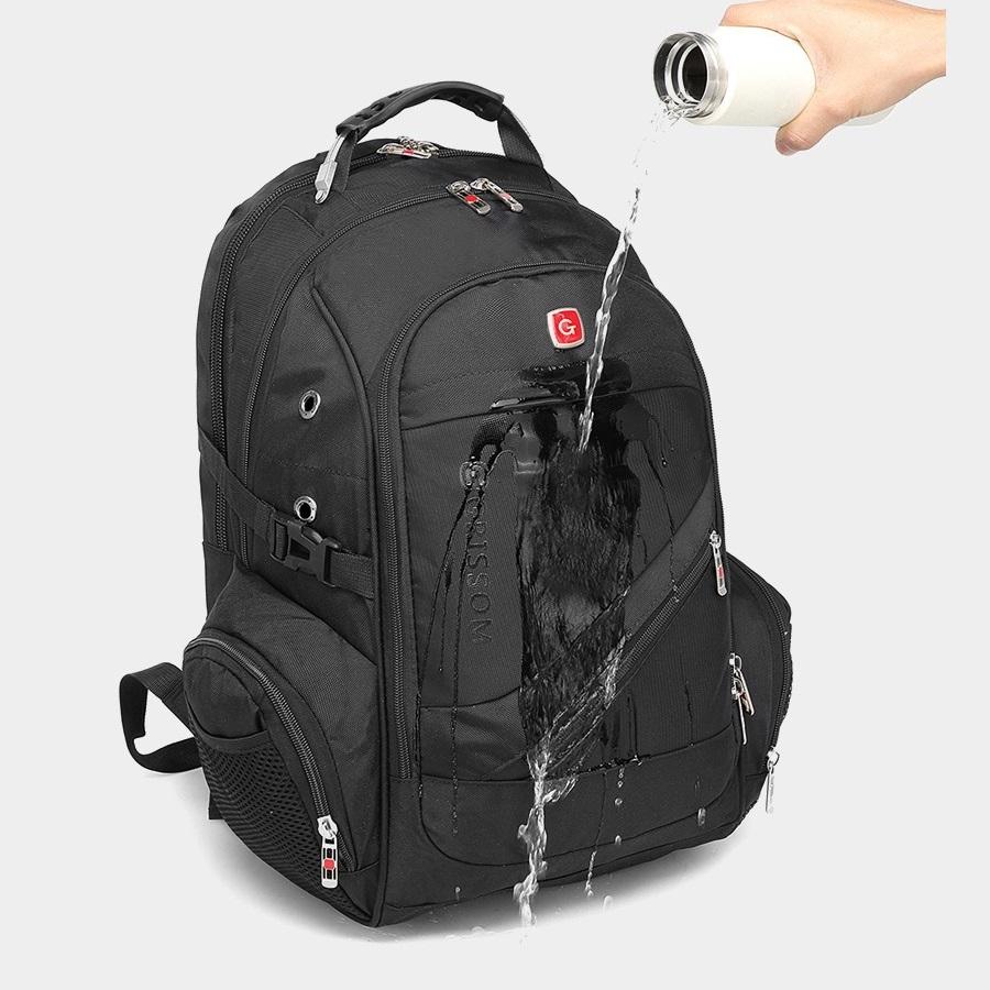 Zaino Impermeabile in Tessuto Business Casual per Studenti Universitari, Zaino Studentesco e per Laptop con Porta USB.