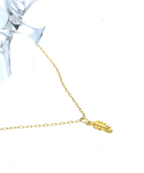 Bonbeau Tiny Leaf Pendant Point Necklace Gold Chain Necklace