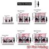 2D flat printing 2pcs Curtain Drapes Valentine's Black Swan Love Digital Printed Polyester Drapes Party Decorations for Indoor