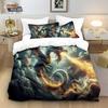 Dangerous Dragon Duvet Cover Set 2/ 3Pcs Quilt Cover Set Dragon Bedding Set Machine Washable Single Double King
