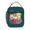 1 Piece Portable Lunch Container 90s Retro Cartoon Zipper Closure Durable Pocket Beavis and Butt Head For Lunch Lunch Box Bag