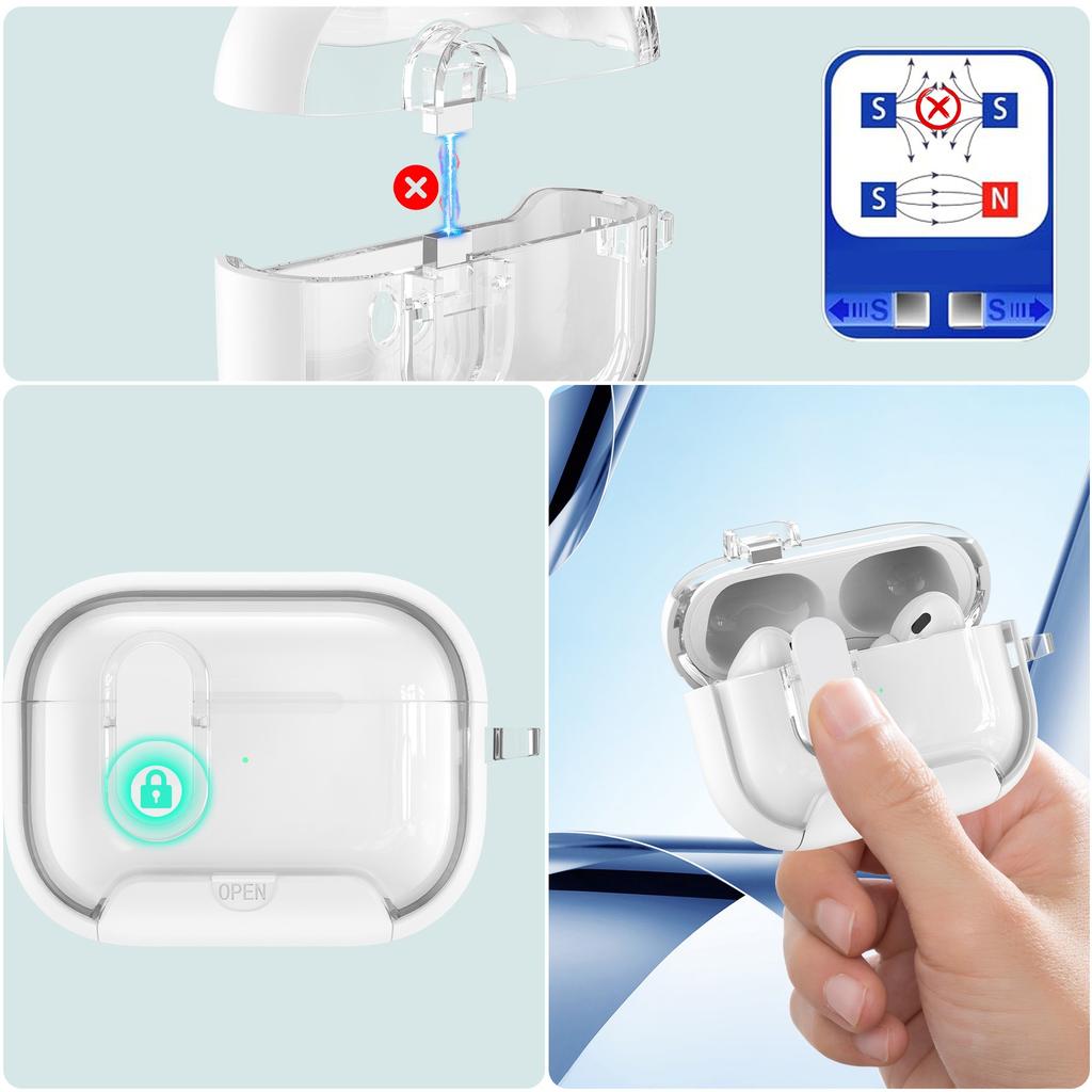 Shockproof Protective Earphone Case Cover for AirPods Pro 2 & AirPods 4 ,Compatible with Apple AirPods Pro 2 Air Pods 4 Case