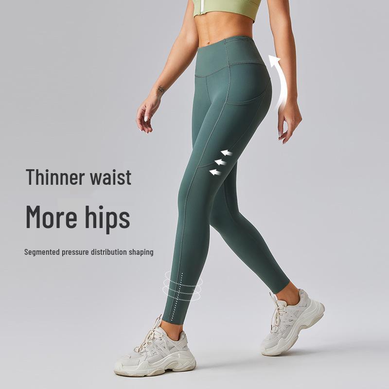 Fast & Free High-Waist Women's Yoga Pants for Running & Fitness - Peach Butt Lift, Elastic & Tight.