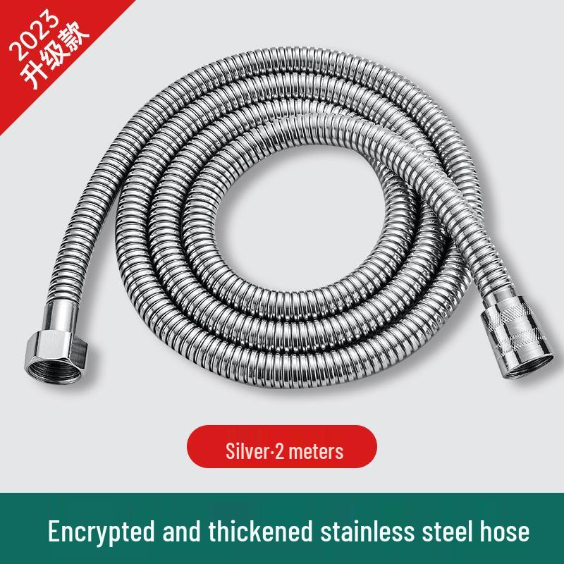Stainless Steel Black Shower Hose - 1.5/2m for Bathroom Rain Shower Head.