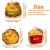 3pcs Coral Velvet Hand Towel, Burger Cheese Style, Hanging Style for Decoration, Strong Absorption and Quick Drying,Cute and Soft,Gift for Food Lovers