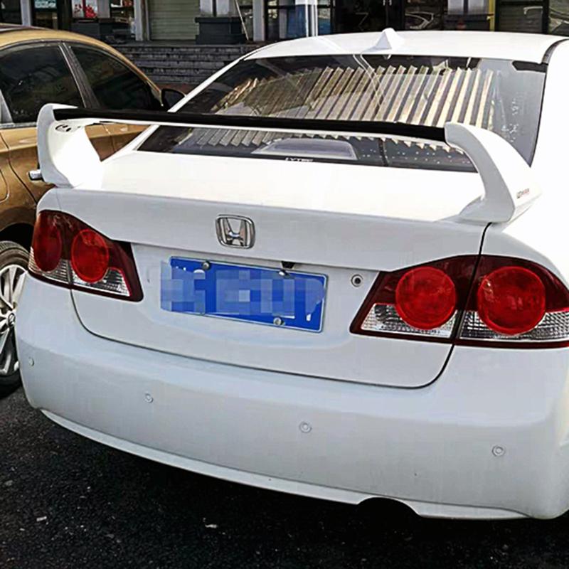 For Honda Civic 2006-2011 ABS FD2 Spoiler Three Parts or Four Parts Civic Car Boot Cover Rear Wing