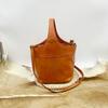 Johnature Genuine Leather Retro Bucket Bag Commuter Large Capacity Soft Cowhide Solid Color Women's Shoulder Bag