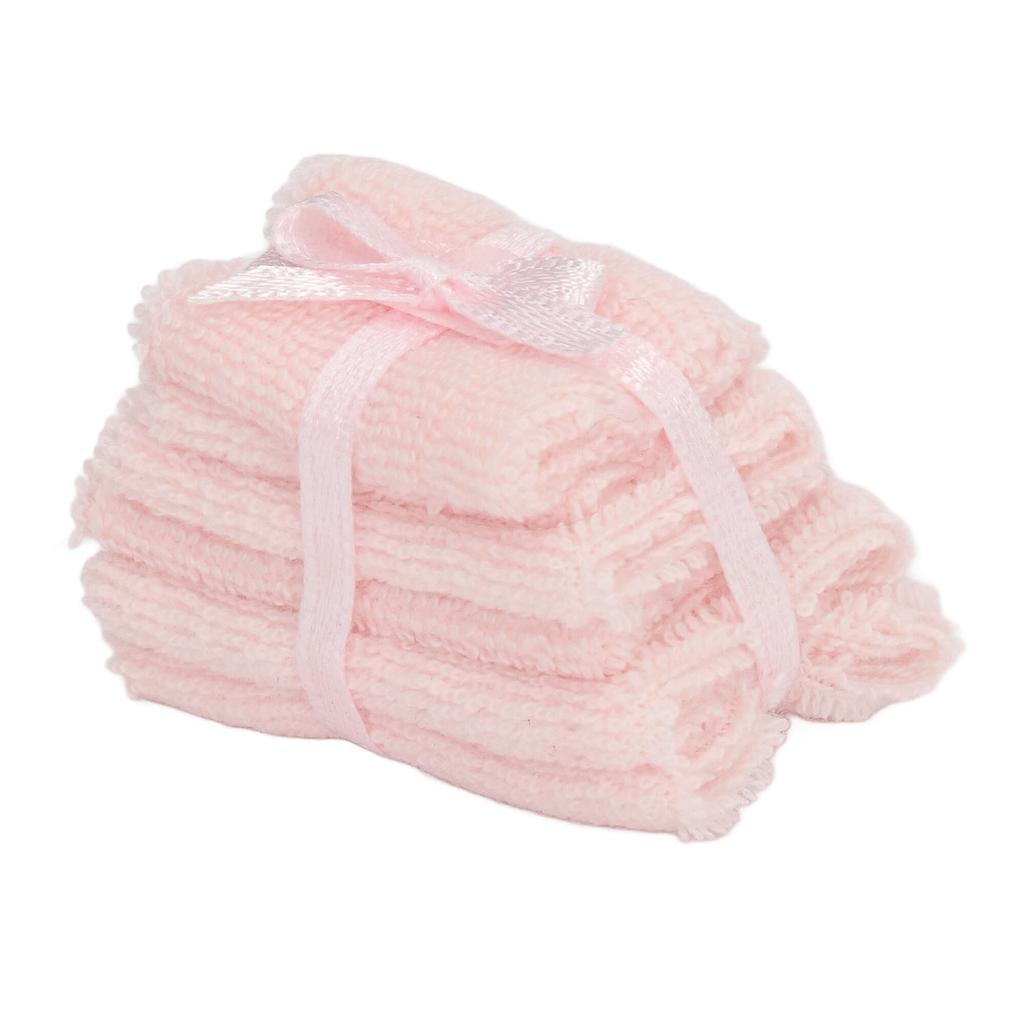 1:12 Scale Miniature Bathroom Towels Decoration Accessories Furniture Model Towel Pile