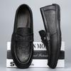 Herr vår och höst nya mjuka läder en-pedal vardagliga läderskor Herr business äkta läder Doudou-skor