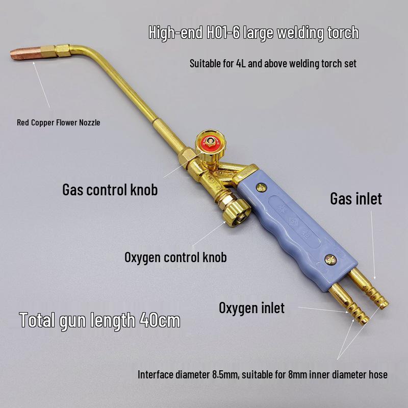 All-Copper 2L Welding and Cutting Dual-Use Torch with Butane Gas Nozzle for Small Welding Tasks
